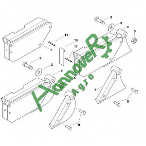 Позиція 1  Корпус сошника зварний AC826046 АС826046, Kverneland , Квернеланд